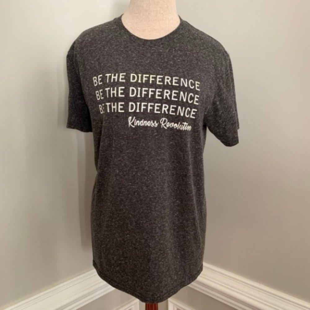Delta Ringspun Be the Difference Graphic Tee Gray Size Large